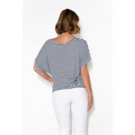 and White Stripe Maui Tee