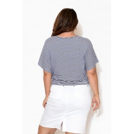 and White Stripe Maui Tee