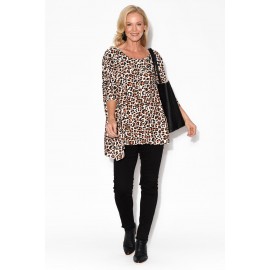 Tan Leopard Bamboo Top