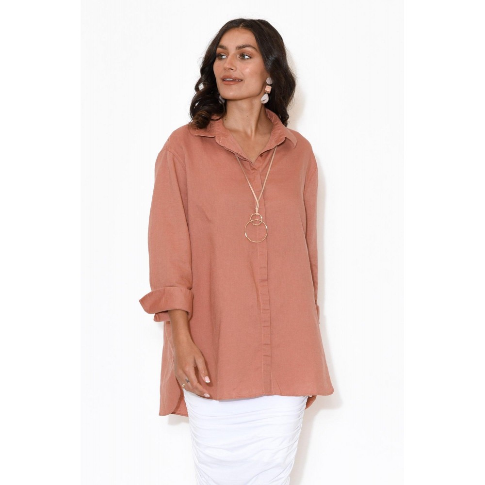 Rust Linen Shirt