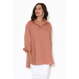 Rust Linen Shirt