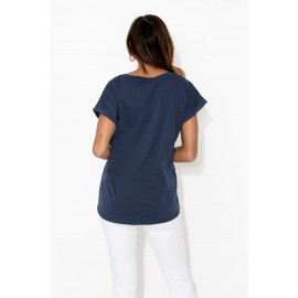 Navy Cotton Tee
