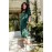 Green Tie Cotton Midi Dress